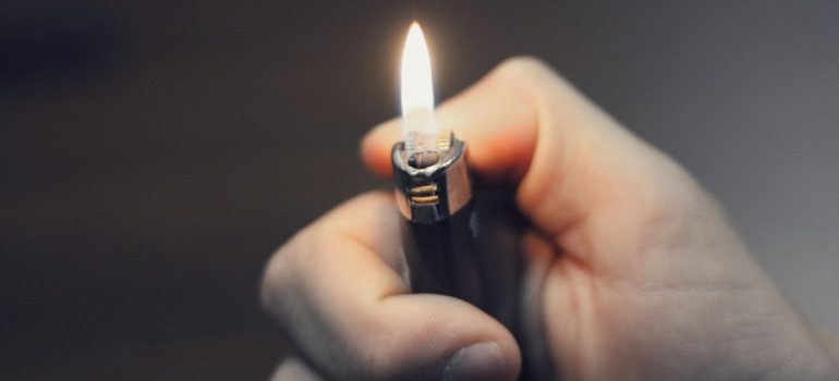 Lighter in hand