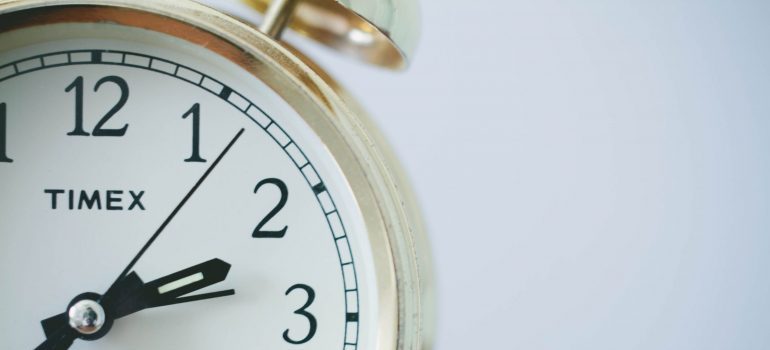 A clock showing time
