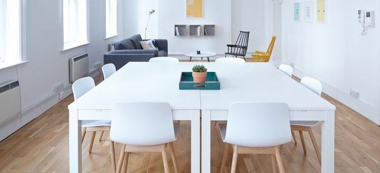 A conference room.