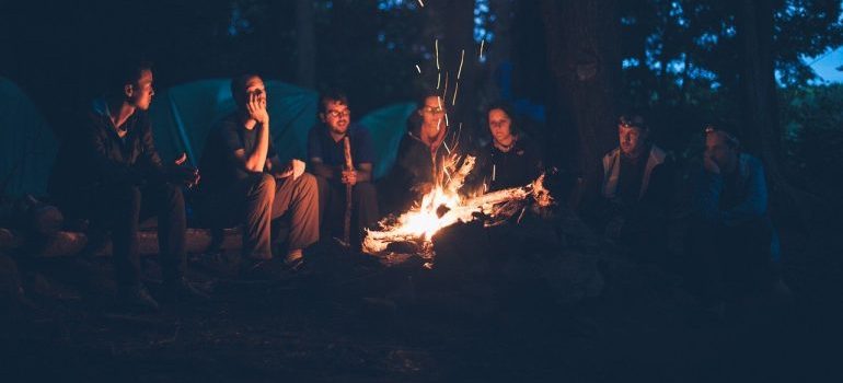 A group of friends on a camping trip.