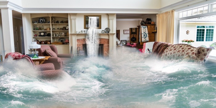 Photoshopped living room flood
