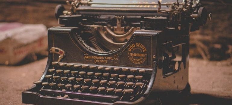 A typewriter.