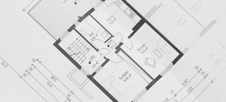A blueprint of a home.