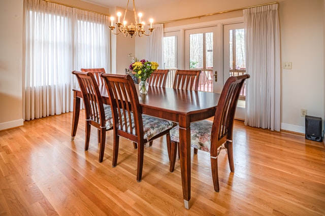 Wooden table and chairs