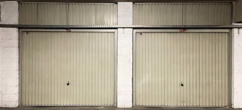 Closed storage units doors