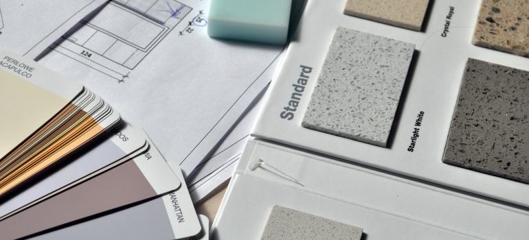 Paint and material samples