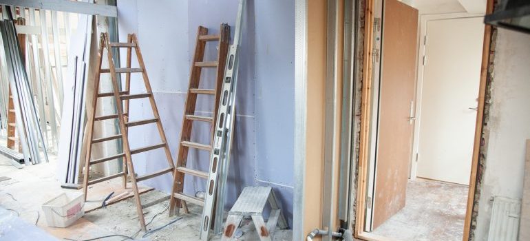 Home in the middle of a renovation project