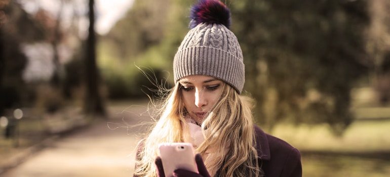 Person wearing winter clothes.