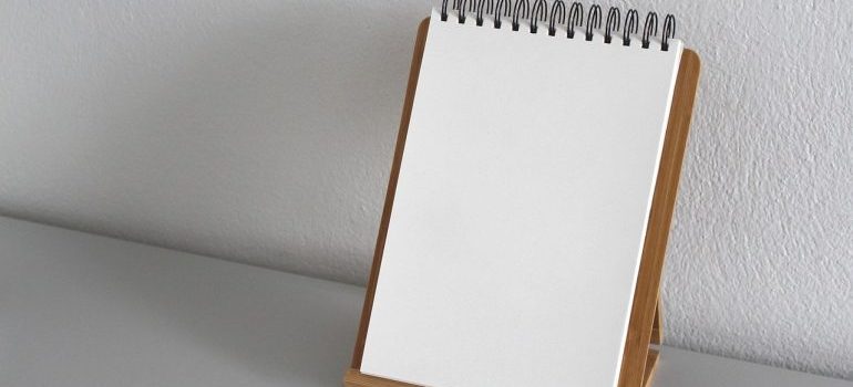 An empty notepad.