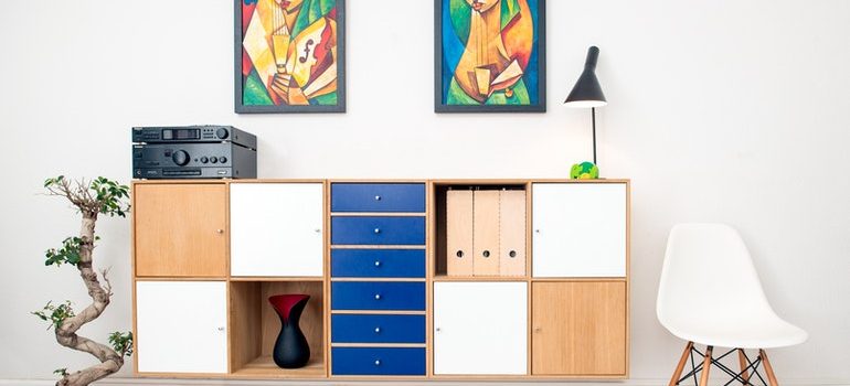 A living area after you free up room in your self storage container by taking some of your belongings home.