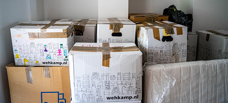 boxes in storage