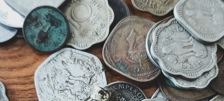 Old coin that requires knowledge about common collectible items and how to store them