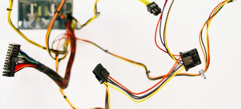 tangled cables, representing how not to be storing cables and cords