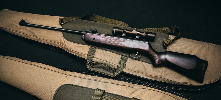 Properly storing hunting gear means safe storage for rifle