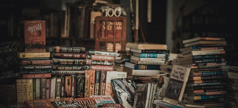 a collection of vintage books