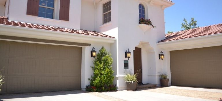 a house with garages protected with safe doors