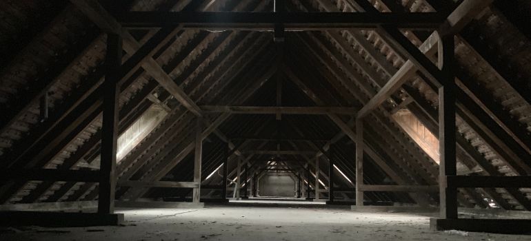 Attic space prior to renovating