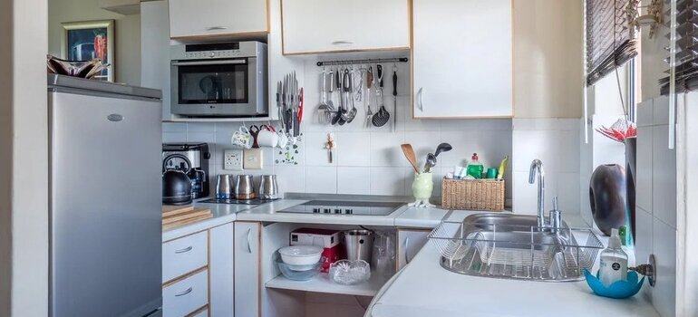 a small kitchen