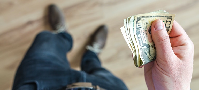 Man holding money