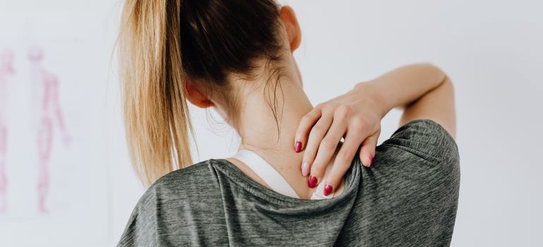 woman with back pain