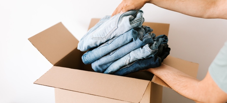 Packing summer clothes for storing