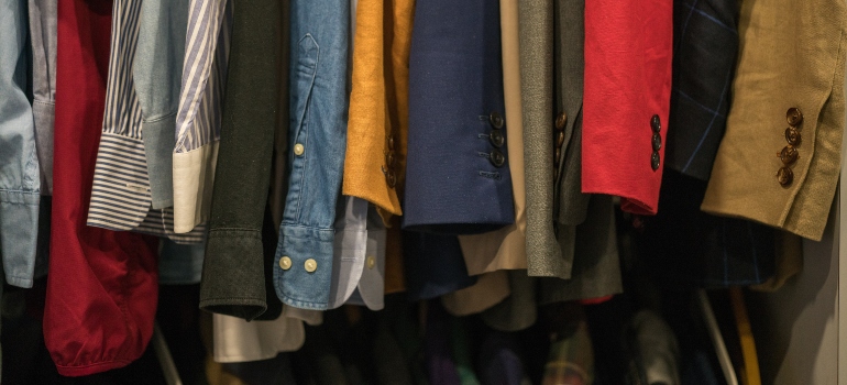 Sorted jackets and shirts 