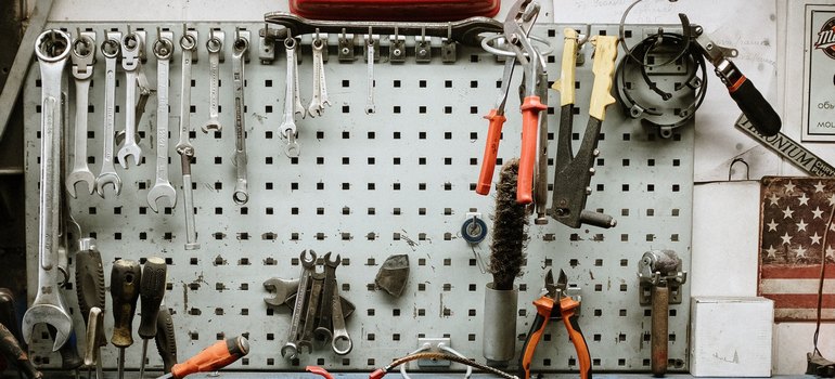 space-saving garage storage ideas include pegboards for tools