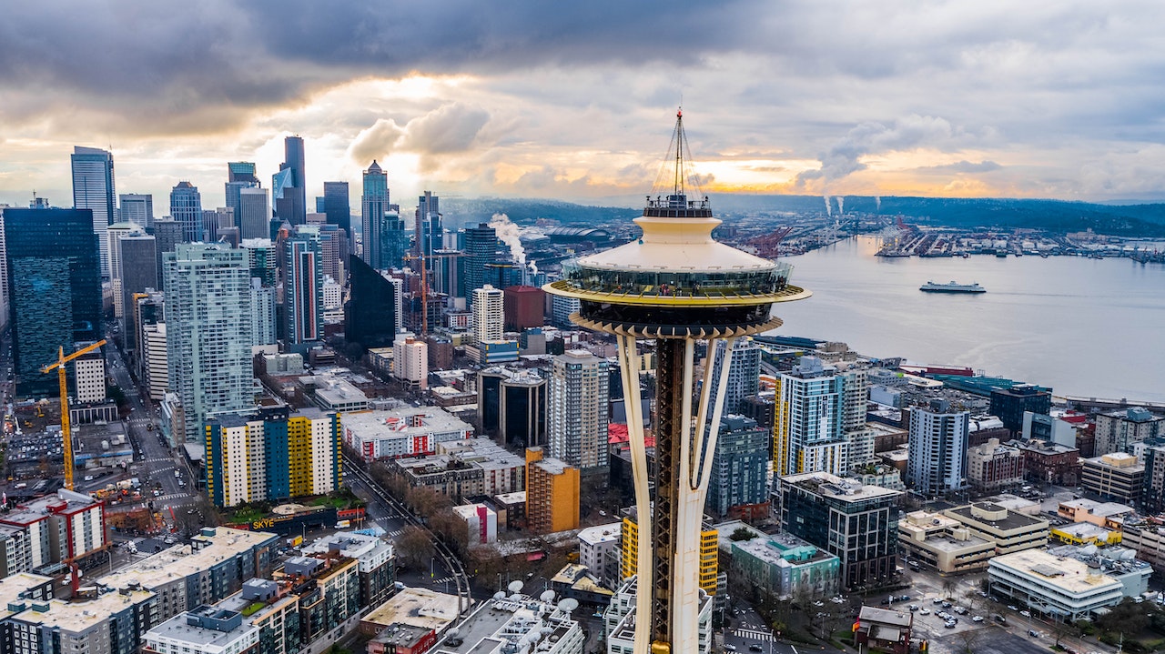 Aerial photo of Seattle.