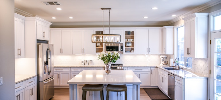 clean white kitchen