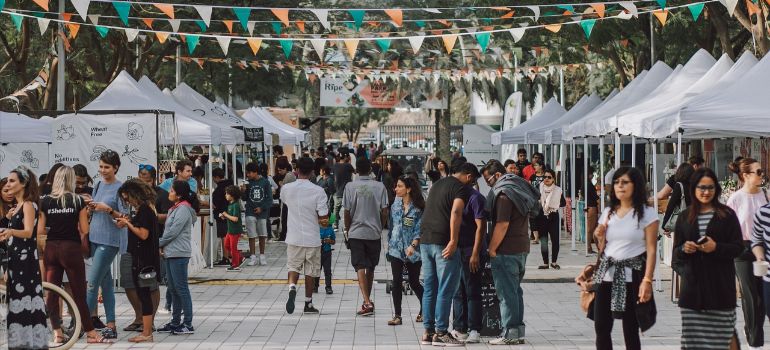 a non profit event with tents