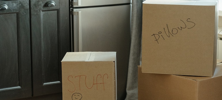 boxes with labels