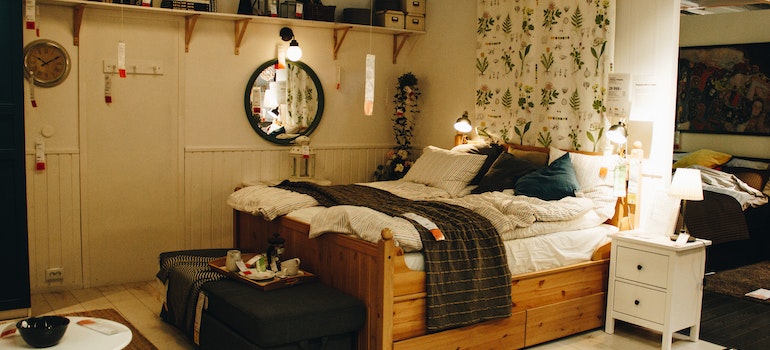 Bed with drawers
