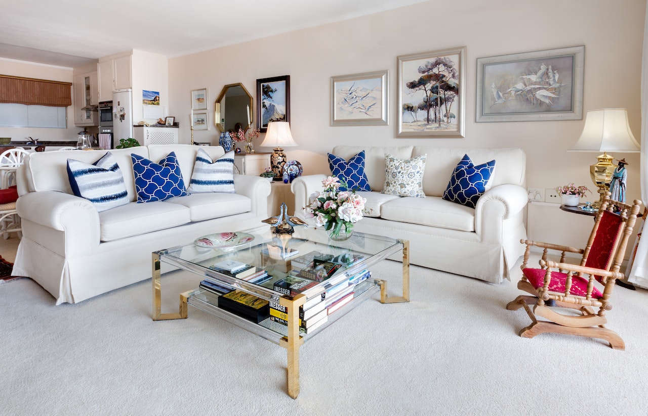Square Glass Top Coffee Table with storage needed to optimize space in your first Everett apartment