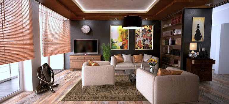 A staged living room