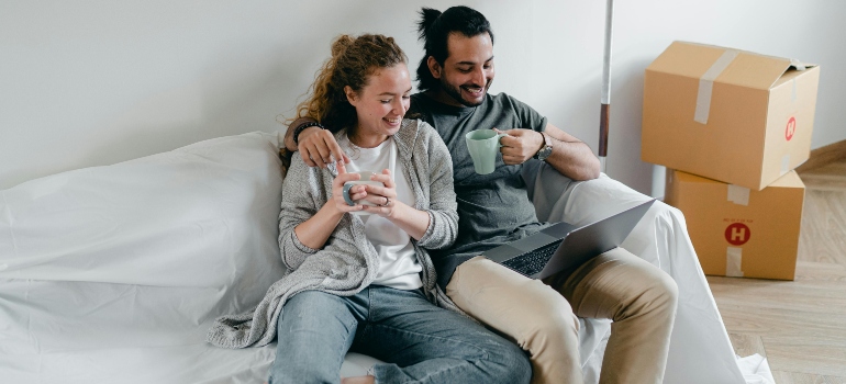 a couple reading about Transforming Your Renton Home Office
