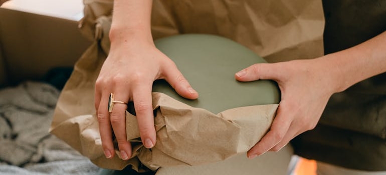 Box and paper as at-home packing materials