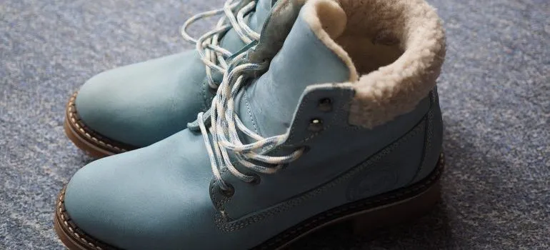 Winter shoes to include when storing your winter accessories.